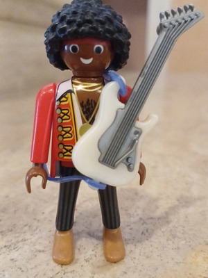 Playmobil Rock star με κιθάρα σαν καινούργιο, πλήρης φιγούρα