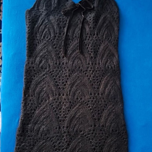 Knitted dress brown new, size S