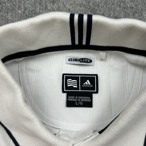 Adidas ClimaLite MLS Continental Tire Y2K Polo shirt used, white, size L