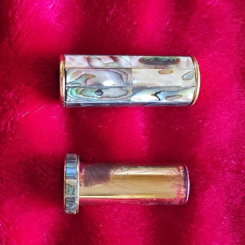 Lipstick case used from 1950s mother-of-pearl