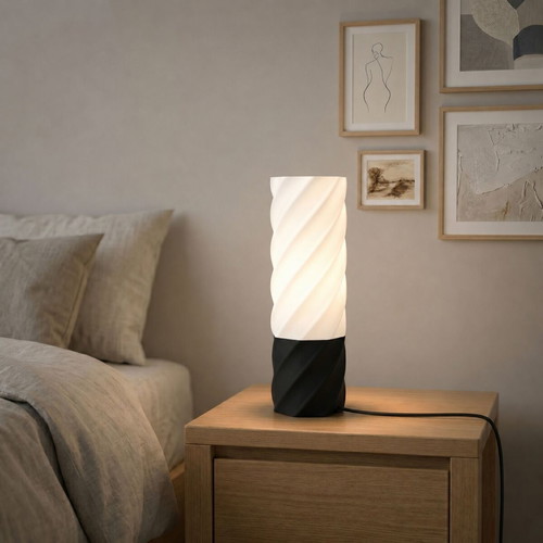 Modern LED table lamp spiral design 30 cm