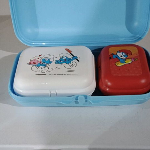 Tupperware Smurfs set 3 pcs new