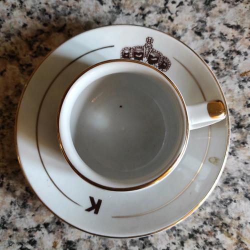 Authentic Greek coffee cup with crown made to order