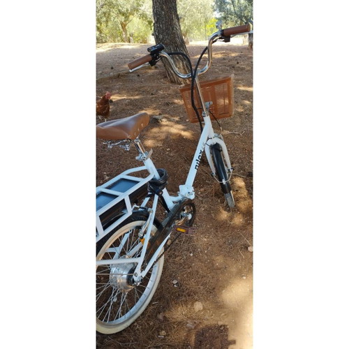 Nilox J1 electric bike folding, new, white with brown details