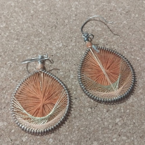 Earrings like new, amber