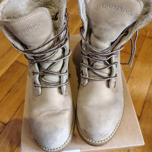 Lumberjack boots used, beige size 36