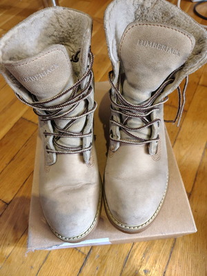 Lumberjack boots used, beige size 36
