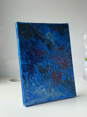 Fluid art canvas handmade