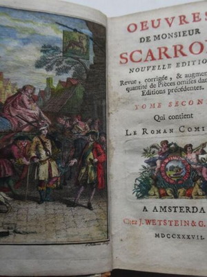 Oeuvres de Scarron Le Roman Comique μεταχειρισμένο βιβλίο 1737