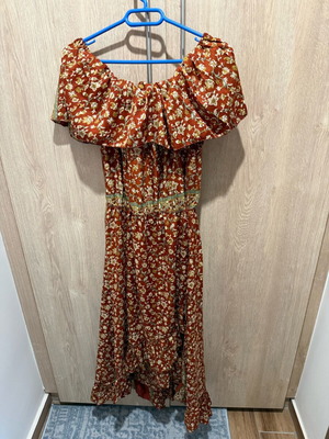 Maxi dress one size fits XL, like new, brown