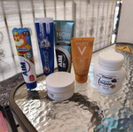 Bath products used, assorted lotions and creams