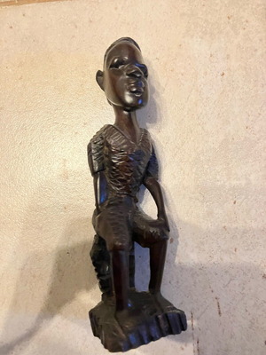 Ebony sculpture human figure like new