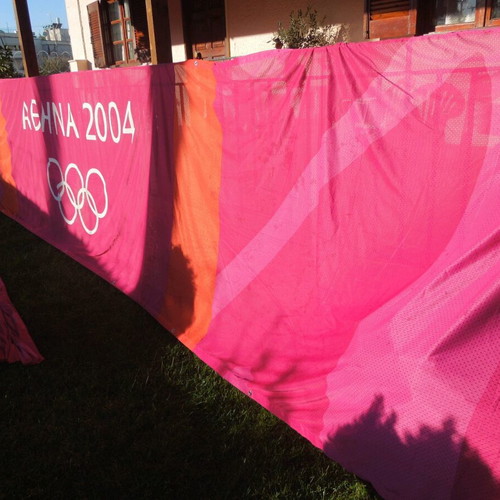 Used cloths, covers from Athens 2004 Olympic Games facilities, set of 5