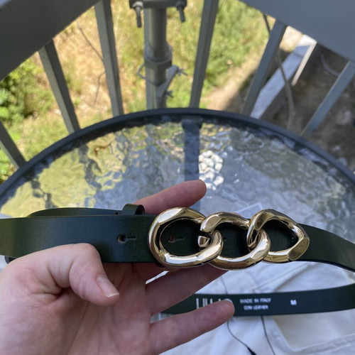 Liu Jo leather belt, green, size 85