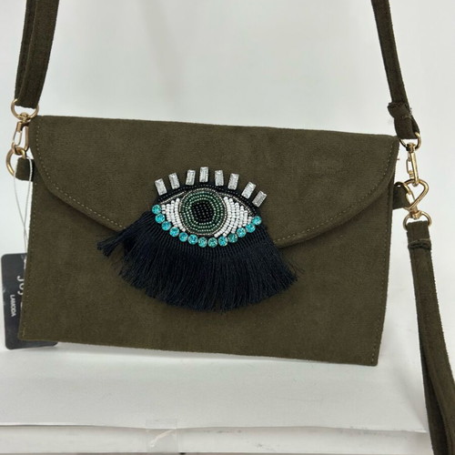 Velvet khaki bag new with tag Bag to Bag