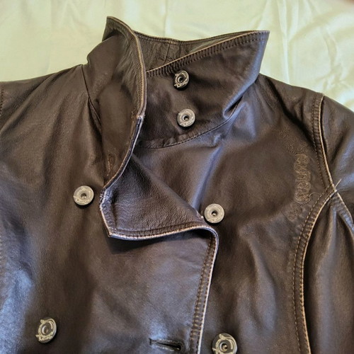 Oxbow women's leather coat used, brown, size S-M