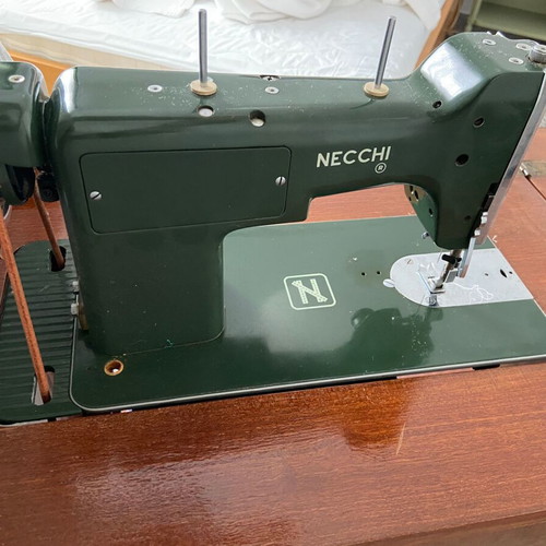 Necchi BU Serie Nova sewing machine used with wooden cabinet