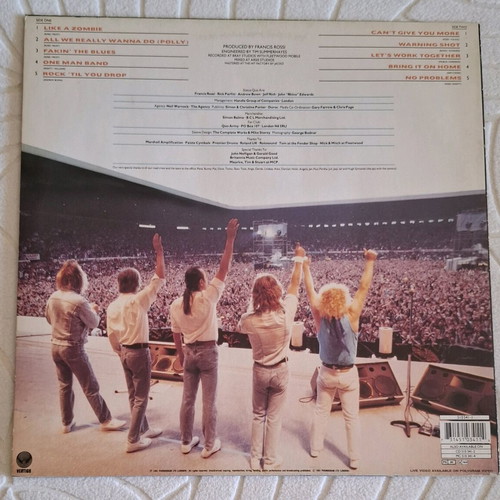 Status Quo Rock 'Til You Drop vinyl LP like new, Vertigo Swirl label