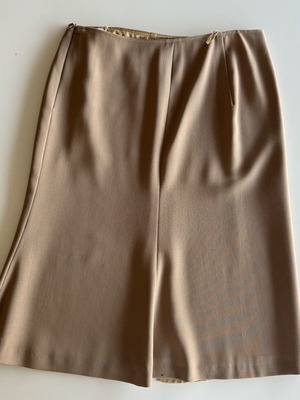 Max Mara midi skirt used, wool, beige