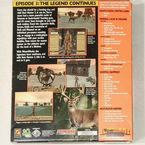 Deer Hunter 3 PC game like new, Big Box edition