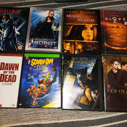 DVD movies like new, pack of 8 including iRobot, Catwoman, Scooby-Doo