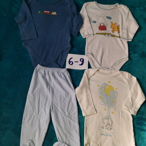 Baby clothes used, pack of 44 for boy 6-9 months size 74 cm