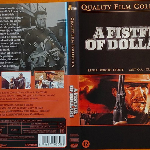 A Fistful of Dollars DVD used, English and Italian dubbed with Dutch subtitles