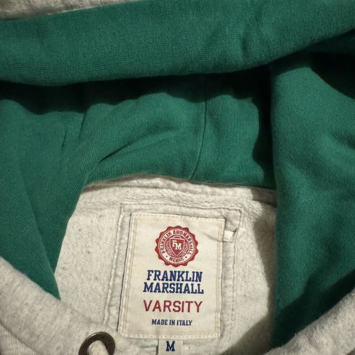 Franklin & Marshall men's hoodie gray with green lining size M like new