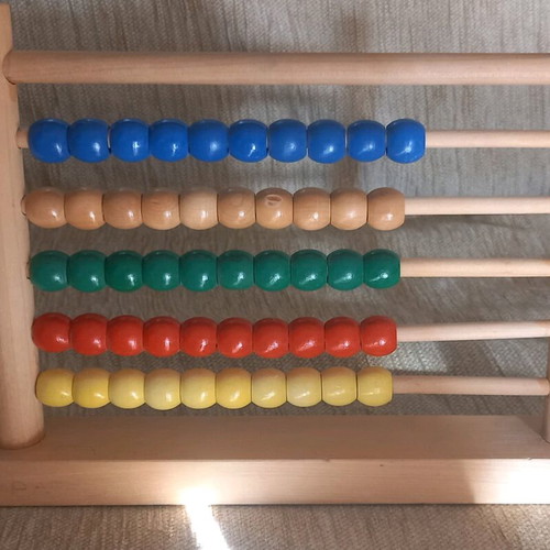 Wooden children's abacus like new with minor defect