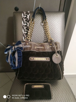 Τσάντα ώμου Juice Couture μεταχειρισμένη με πορτοφόλι μεγάλο μέγεθος
