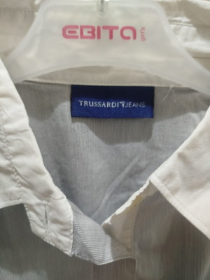 Αμάνικο ριγέ πουκάμισο Trussardi μεταχειρισμένο, μέγεθος XL