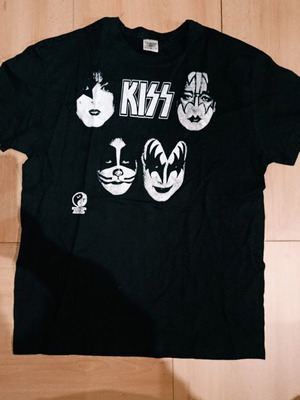 Kiss fashion t-shirt L new, 100% cotton, black