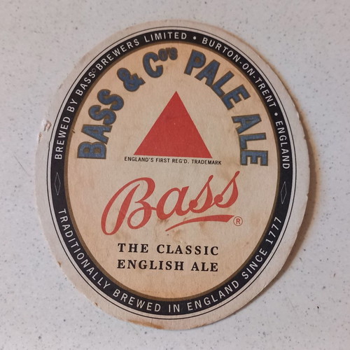 Bass & Co Pale Ale coaster used