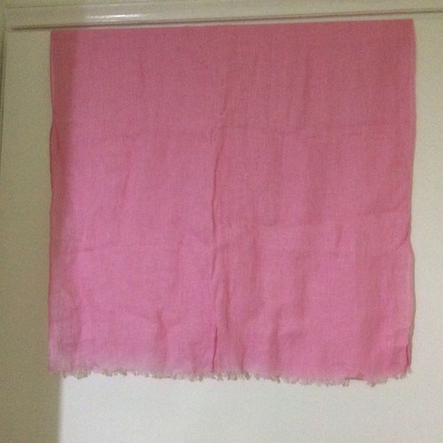 Fabric thin cotton scarf in pink color excellent condition