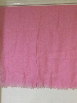 Fabric thin cotton scarf in pink color excellent condition