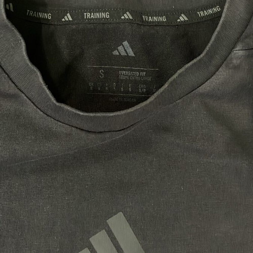 Adidas Training T-Shirt, black, oversized fit, size S