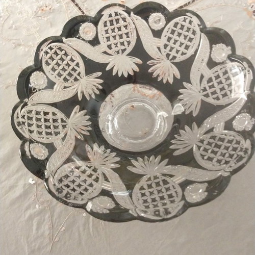 Crystal decorative used, Austria, black, 32x12 cm
