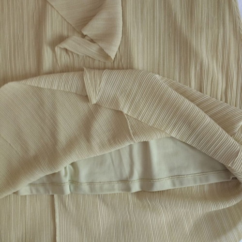 Mango midi pleated skirt like new, yellow-green, size Large