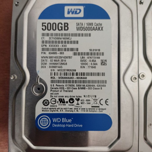 Hard disks 3.5'' used in various capacities