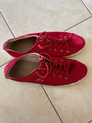 Lacoste men's sneakers like new, red, size 42