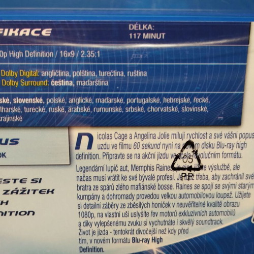 60 Seconds Blu-Ray new with Greek subtitles