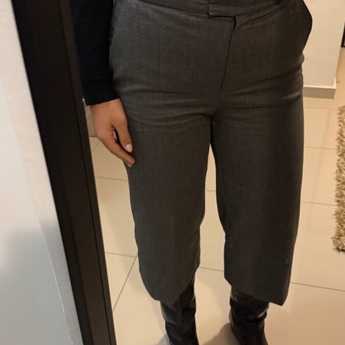 Mango gray zip culottes size 38 like new