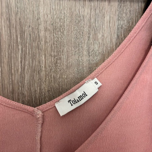 Toi&Moi Pink Women's Top with Shoulder Ties like new, Size S