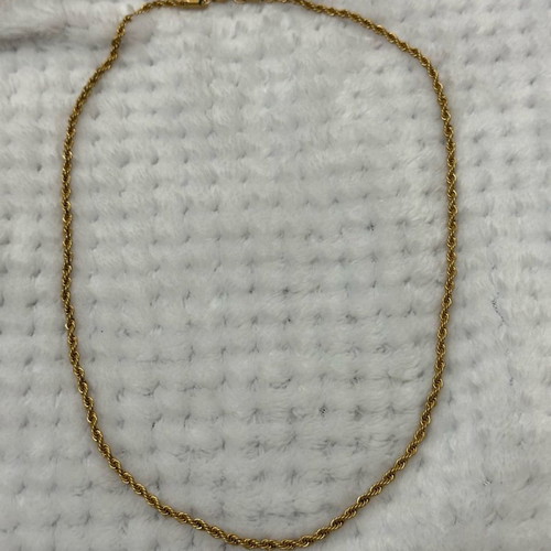 Stainless steel gold cross necklace with new chain