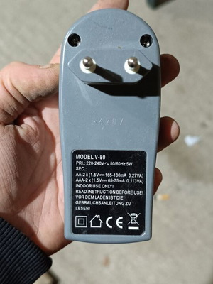 Battery charger used for AA and AAA batteries