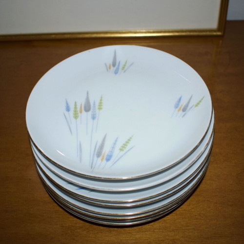 Eschenbach 6 collectible dessert plates made of German porcelain
