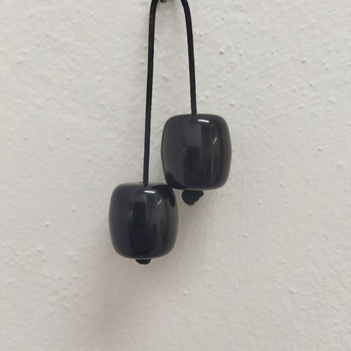 Begleri made of vinyl like new, black with 2 large beads
