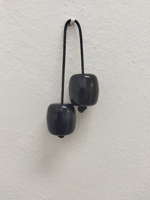 Begleri made of vinyl like new, black with 2 large beads