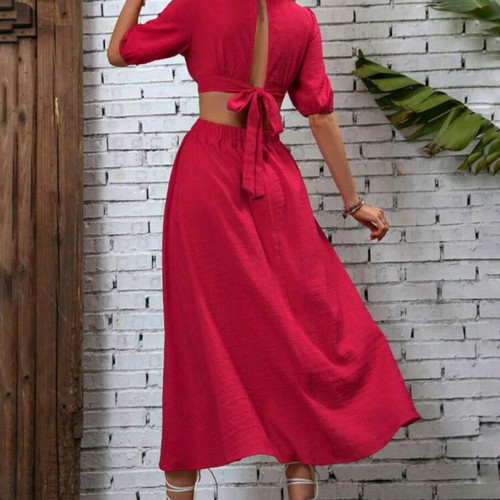 Women's red dress, size L