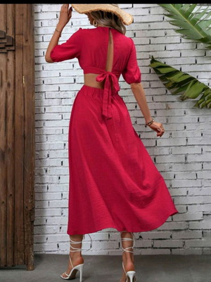 Women's red dress, size L